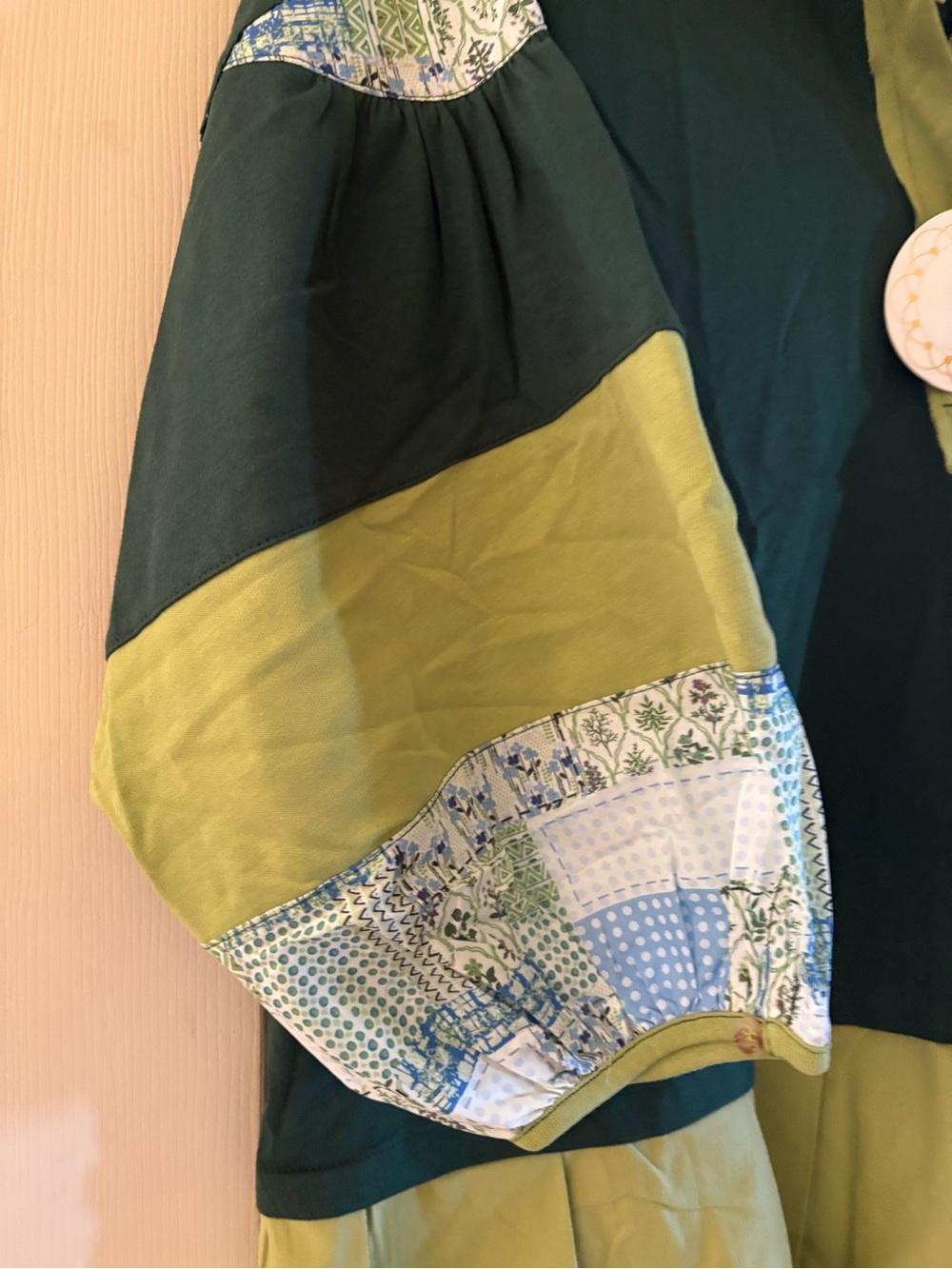 Umgee Green & Lime Collared Dress with Printed Accents - Size 2X NWT - Picture 3 of 4